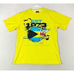 Janaees Uniforms Shirt Youth XL‎ Yellow Baha Tee EST 1973 Bahamas Fishing Ocean